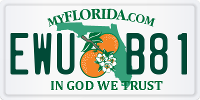 FL license plate EWUB81