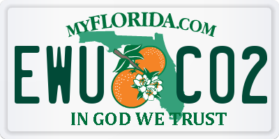 FL license plate EWUC02