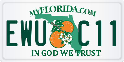 FL license plate EWUC11