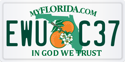 FL license plate EWUC37