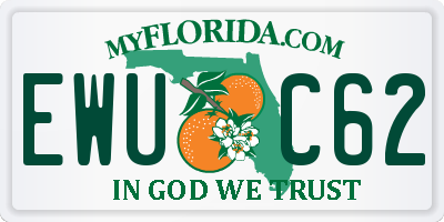 FL license plate EWUC62
