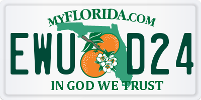 FL license plate EWUD24