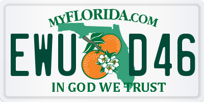 FL license plate EWUD46
