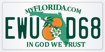 FL license plate EWUD68