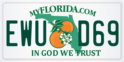 FL license plate EWUD69