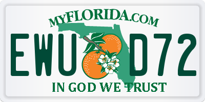 FL license plate EWUD72