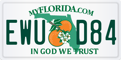 FL license plate EWUD84