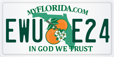 FL license plate EWUE24