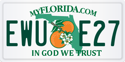 FL license plate EWUE27