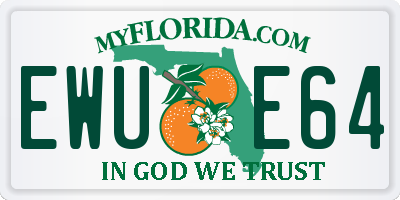 FL license plate EWUE64