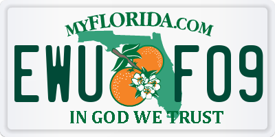 FL license plate EWUF09