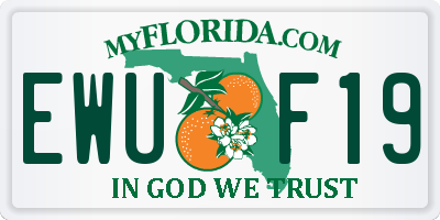 FL license plate EWUF19