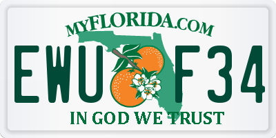 FL license plate EWUF34