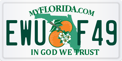 FL license plate EWUF49