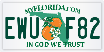 FL license plate EWUF82