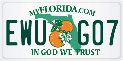FL license plate EWUG07