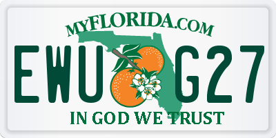 FL license plate EWUG27