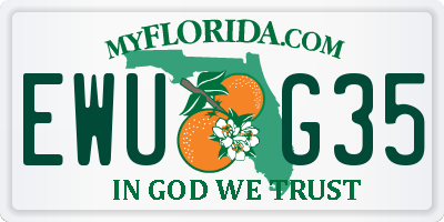 FL license plate EWUG35