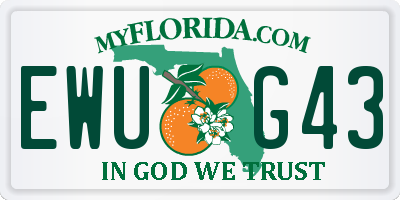 FL license plate EWUG43