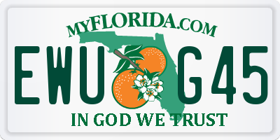 FL license plate EWUG45