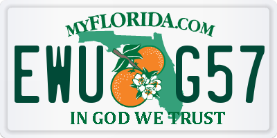 FL license plate EWUG57