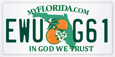FL license plate EWUG61
