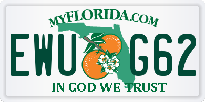 FL license plate EWUG62