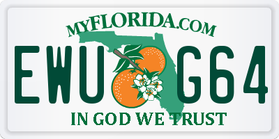 FL license plate EWUG64
