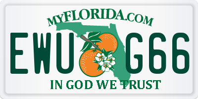 FL license plate EWUG66