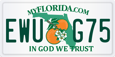 FL license plate EWUG75