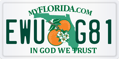 FL license plate EWUG81