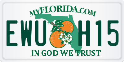 FL license plate EWUH15