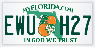 FL license plate EWUH27