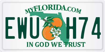 FL license plate EWUH74