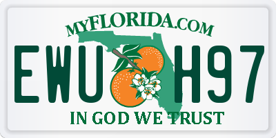 FL license plate EWUH97