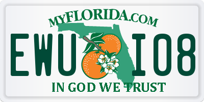 FL license plate EWUI08