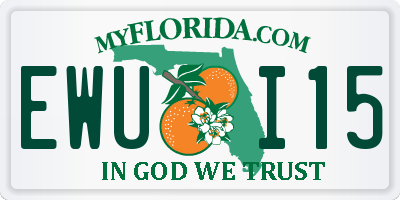 FL license plate EWUI15