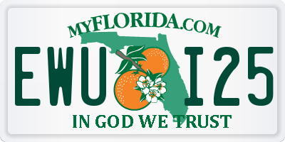 FL license plate EWUI25