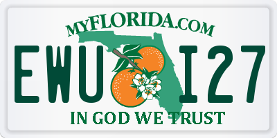 FL license plate EWUI27