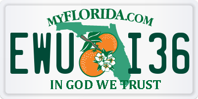 FL license plate EWUI36