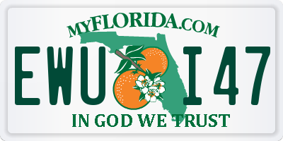 FL license plate EWUI47