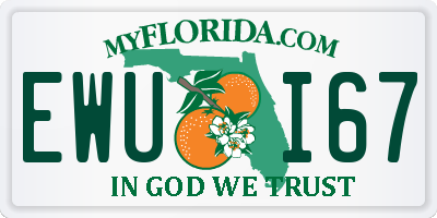 FL license plate EWUI67