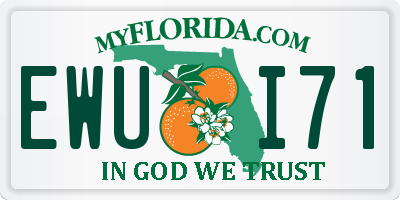 FL license plate EWUI71