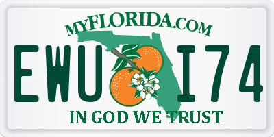 FL license plate EWUI74