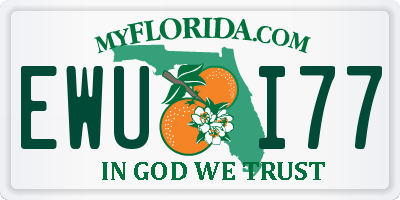 FL license plate EWUI77