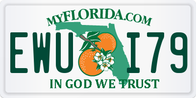 FL license plate EWUI79