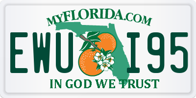 FL license plate EWUI95
