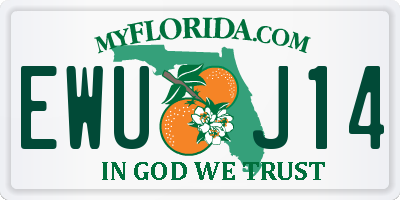 FL license plate EWUJ14