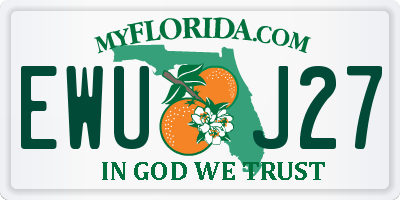 FL license plate EWUJ27