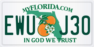 FL license plate EWUJ30